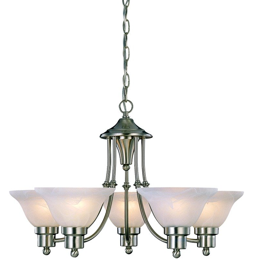 5 Glass Cup Chandelier Ceiling Light
